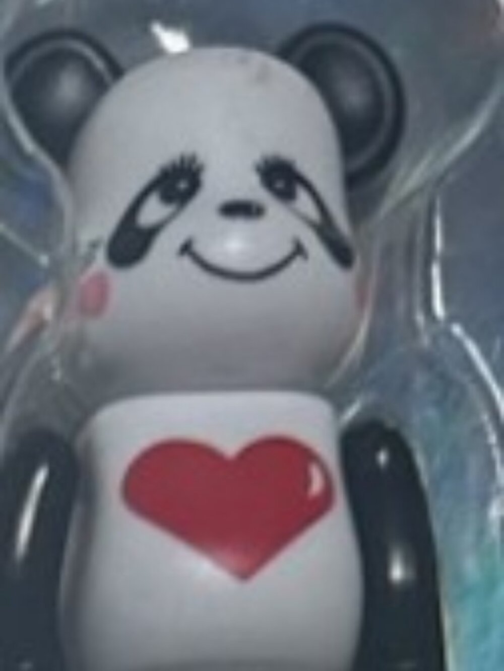 Bearbrick 100% Panda Heart - Medicom Toy - Loose Figure